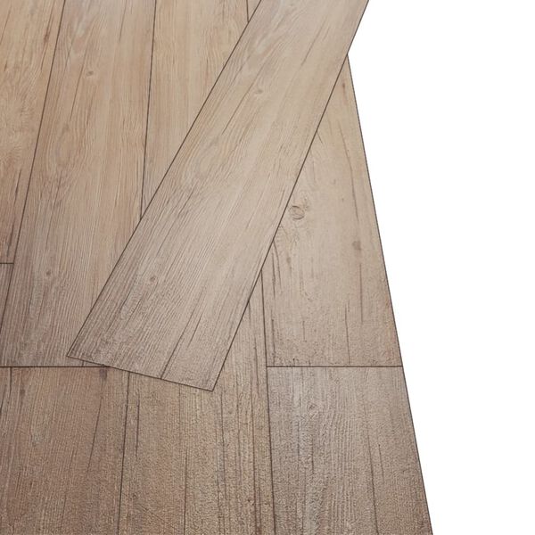 vidaXL Lamas de suelo autoadhesivas de PVC marr&oacute;n roble 2,51 m&sup2; 2 mm