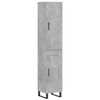 vidaXL Aparador de madera contrachapada gris hormig&oacute;n 34,5x34x180 cm