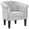 vidaXL Sill&oacute;n de cuero sint&eacute;tico plateado