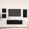 vidaXL Conjunto de mueble de TV 5 pcs Roble Negro Madera de ingenier&iacute;a