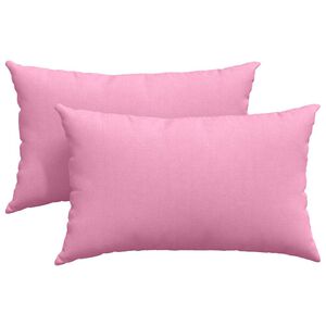 vidaXL Cojines de sof&aacute; 2 pcs Rosa 50 x 30 cm tela