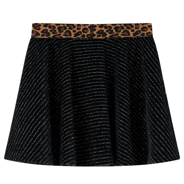 Falda infantil con cinturilla de leopardo negro 116