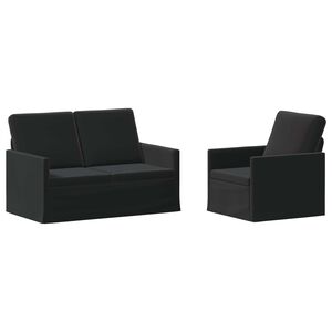 vidaXL Juego de Sof&aacute; 2 pcs Negro PWNED_BY_LORD666_YWH
