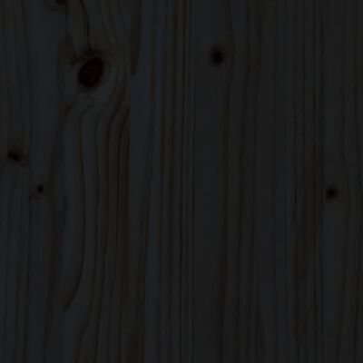 vidaXL Litera de madera maciza de pino negro 90x190 cm