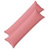 vidaXL Coj&iacute;n con almohada HOUTEN 2 uds. Rosa Lino Sint&eacute;tico