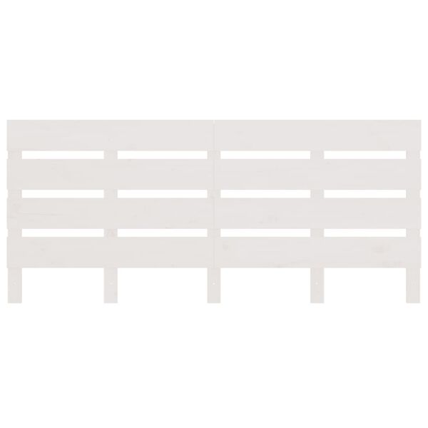 vidaXL Cabecero madera maciza de pino blanco 120x3x80 cm