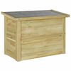 vidaXL Caja de Almacenamiento Madera de pino impregnada Natural