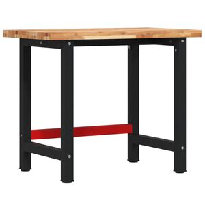 vidaXL Banco de trabajo madera maciza acacia rectangular 100x60x83 cm