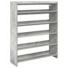vidaXL Zapatero madera contrachapada gris hormig&oacute;n 80x25x100 cm