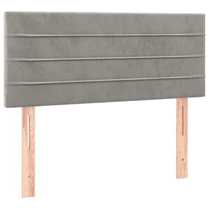 vidaXL Cabecero de terciopelo gris claro 90x5x78/88 cm