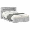 vidaXL Estructura de cama con almacenamiento y cabecero Gris Hormig&oacute;n