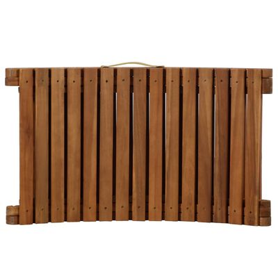 vidaXL Tumbona con cojín madera maciza de acacia color crema