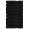 vidaXL Toallas de sauna FROGN 10 uds negro 80x200 cm 360 g/m&sup2;