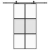 vidaXL Puerta corredera herrajes negro 102,5x205 cm vidrio templado