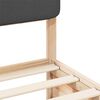 vidaXL Estructura de Cama con Cabecera Tapizada Gris oscuro