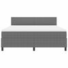 vidaXL Cama Box Spring LED Gris claro y . 180 x 200 cm Tela de Pana