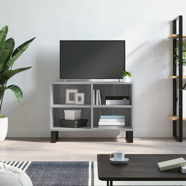 vidaXL Mueble de TV madera de ingenier&iacute;a gris Sonoma 69,5x30x50 cm