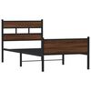 vidaXL Estructura de cama sin colch&oacute;n madera marr&oacute;n roble 90x190 cm