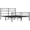 vidaXL Estructura cama sin colch&oacute;n con estribo metal negro 160x200 cm