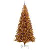 vidaXL &Aacute;rbol de Navidad con 300 LED con soporte Dorado 240 cm PET