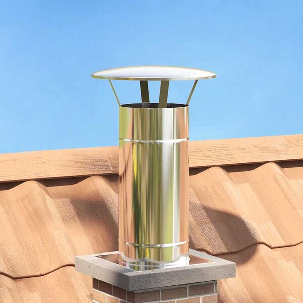 vidaXL Cubierta para Chimenea Plateado 35 x 35 x 20 cm