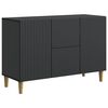 vidaXL Aparador Negro 89 x 34,5 x 60 cm Madera de Ingenier&iacute;a
