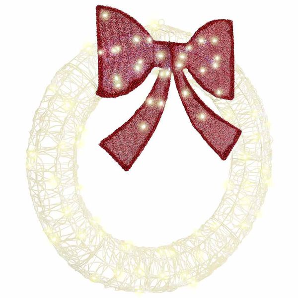 vidaXL Corona con 80 LED cálido 92 x 9.5 x 92 cm Acrílico