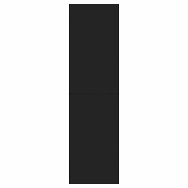 vidaXL Mueble pared TV madera contrachapada negro 30,5x30x110 cm