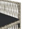 vidaXL Set comedor jard&iacute;n y cojines 13 pzas rat&aacute;n sint&eacute;tico gris claro