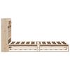 vidaXL Cama con estanter&iacute;a sin colch&oacute;n madera maciza de pino 75x190 cm