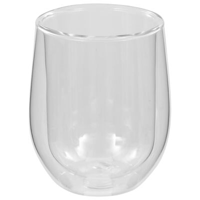 vidaXL Vasos de cristal térmico doble pared para té 12 uds 320 ml