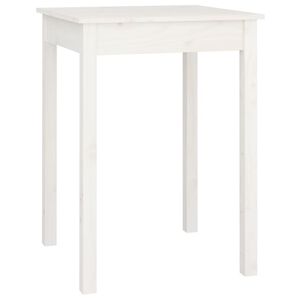 vidaXL Mesa de comedor madera maciza de pino blanca 55x55x75 cm