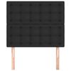 vidaXL Cabecero de cama negro 80x5x118/128 cm piel sintética