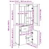 vidaXL Alacena Roble artesanal 69,5 x 34 x 180 cm Madera contrachapada