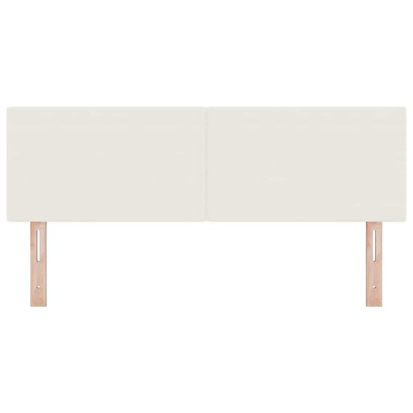 vidaXL Cabecero con cabecera Crema 144 cm Cuero sint&eacute;tico