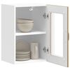vidaXL Armario pared para cocina puerta cristal Lucca roble artesanal