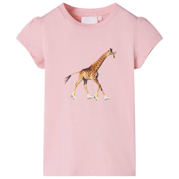 Camiseta infantil rosa claro 140