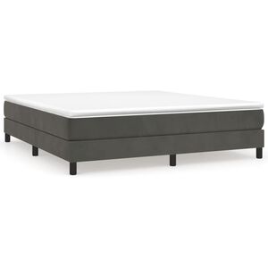 vidaXL Estructura de cama con somier terciopelo gris oscuro 160x200cm
