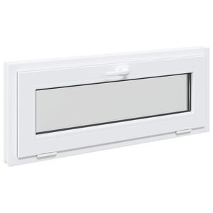vidaXL Ventana de s&oacute;tano RISOR 110 x 40 cm PVC y vidrio Blanco