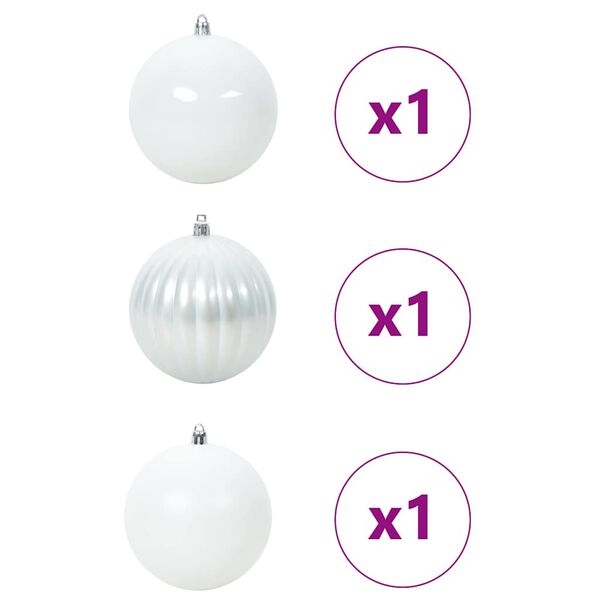 vidaXL Juego de Bolas de Navidad XXL 3 pcs Pl&aacute;stico