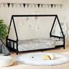 vidaXL Estructura de cama para ni&ntilde;os madera de pino negro 90x200 cm