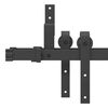 vidaXL Kit de herrajes para puertas correderas acero negro 427 cm