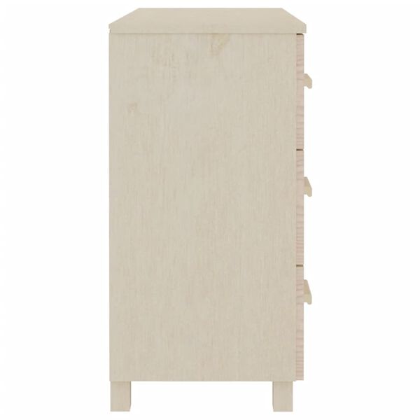 vidaXL Aparador HAMAR madera de pino maciza marrón miel 90x40x80 cm