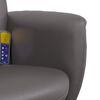vidaXL Sill&oacute;n de masaje reclinable con reposapi&eacute;s cuero sint&eacute;tico gris