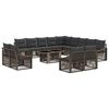vidaXL Conjunto de sof&aacute;s de jard&iacute;n 14 uds. Gris y Gris Oscuro