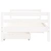 vidaXL Estructura cama infantil y cajones madera pino blanco 80x160 cm