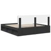 vidaXL Estructura de cama Negro 200 x 200 cm Madera de pino macizo