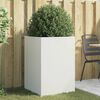 vidaXL Jardinera acero blanco 52x48x75 cm
