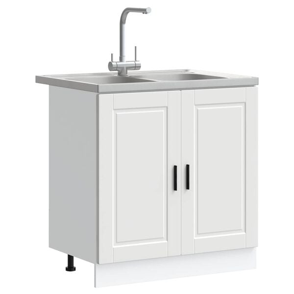 vidaXL Mueble Bajo para Fregadero Porto 2 pcs Madera contrachapada