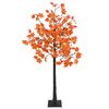 vidaXL &Aacute;rbol de Navidad de arce con LED Marr&oacute;n 22 x 22 x 150 cm